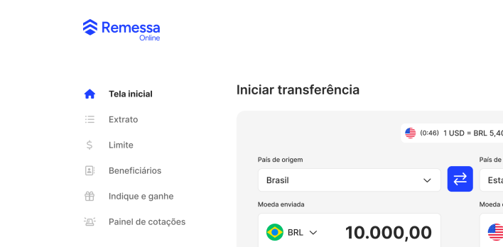 Menu lateral e header simplificado