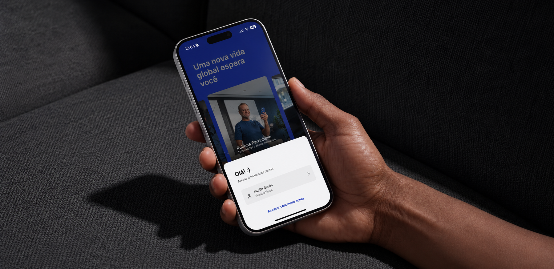 Cliente acessando o app pelo celular